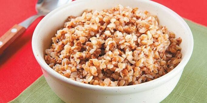 Menu de dieta de trigo sarraceno